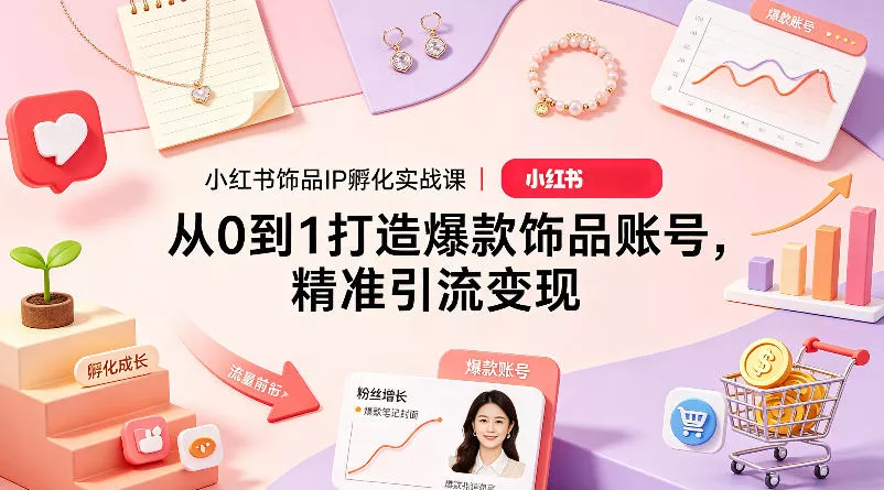 小红书饰品IP孵化实战课｜从0到1打造爆款饰品账号，精准引流变现 - 付费阅读