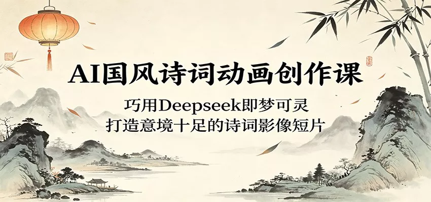 AI国风诗词动画创作课：巧用Deepseek即梦可灵，打造意境十足的诗词影像短片 - 付费阅读