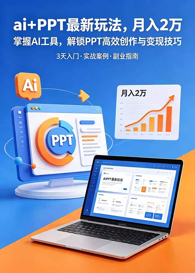ai+PPT最新玩法，月入2万掌握AI工具，解锁PPT高效创作与变现技巧3天入门，实战案例·副业指南 - 付费阅读