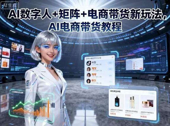 AI数字人+矩阵+电商带货新玩法，AI电商带货教程 - 付费阅读