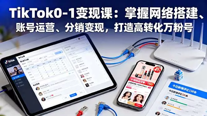 TikTok0-1变现课：掌握网络搭建、账号运营、分销变现，打造高转化万粉号 - 付费阅读