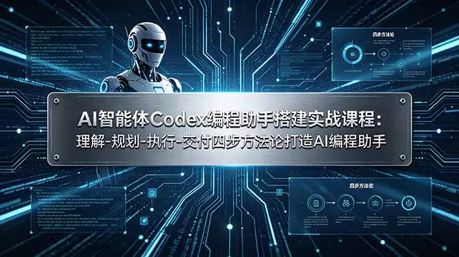 AI智能体Codex编程助手搭建实战课程：理解-规划-执行-交付四步方法论打造AI编程助手 - 付费阅读