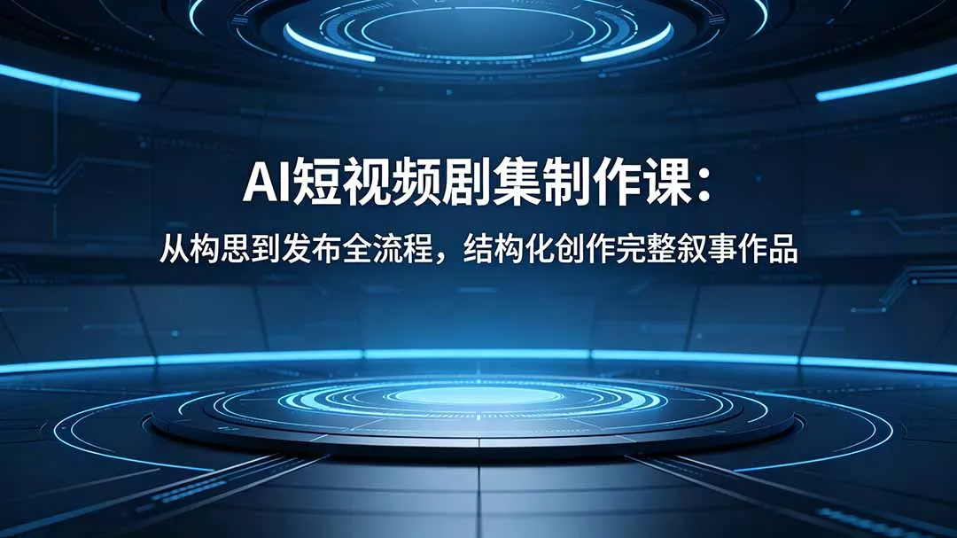 AI短视频剧集制作课：从构思到发布全流程，结构化创作完整叙事作品 - 付费阅读