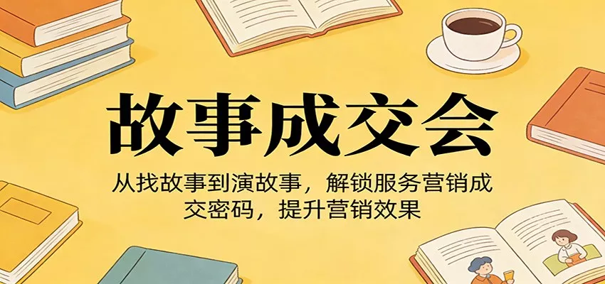 《故事成交会》从找故事到演故事，解锁服务营销成交密码，提升营销效果 - 付费阅读