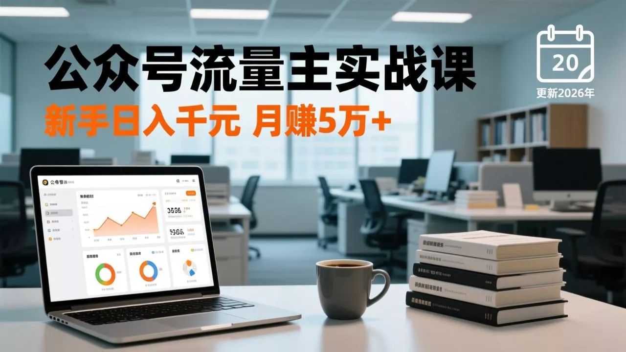 公众号流量主实战课-更新26年3月，爆文写作、流量池运营、多平台分发，新手日入千元月赚5w+ - 付费阅读