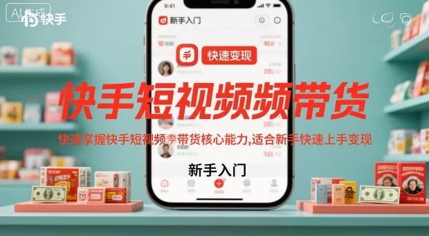 快手短视频带货，快速掌握快手短视频带货核心能力，适合新手快速上手变现 - 付费阅读