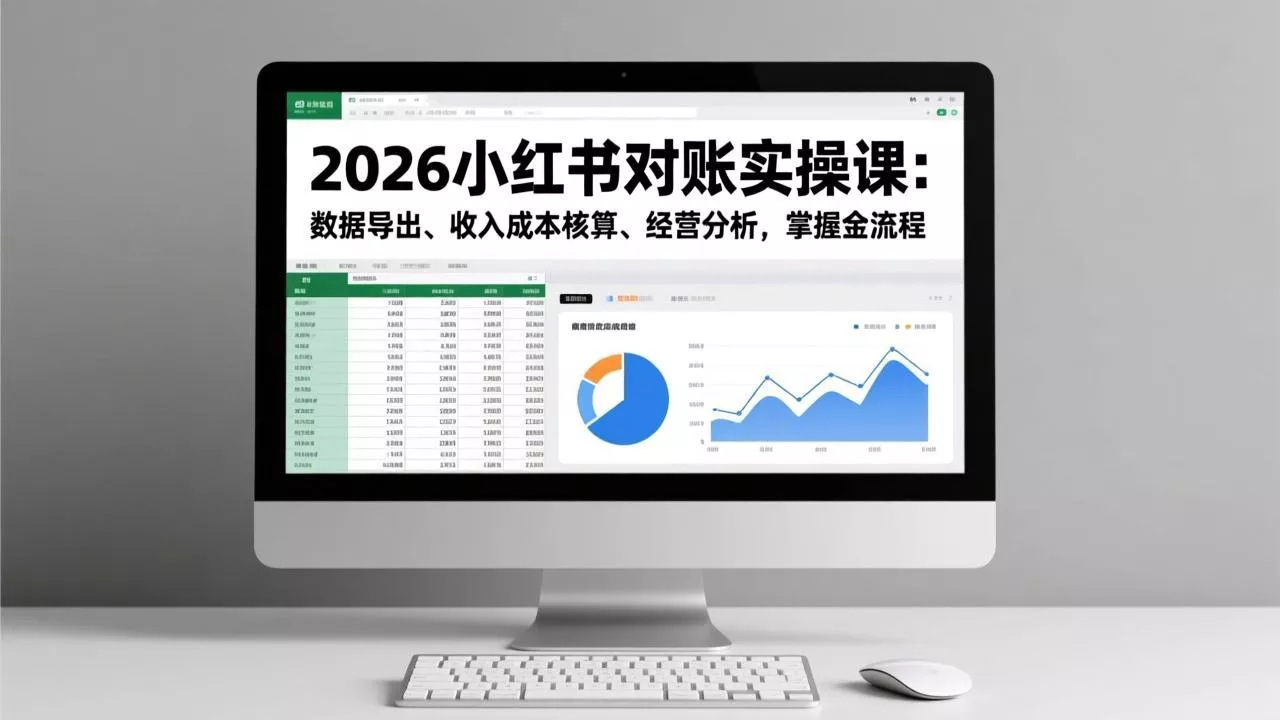 2026小红书对账实操课：数据导出、收入成本核算、经营分析，掌握全流程 - 付费阅读