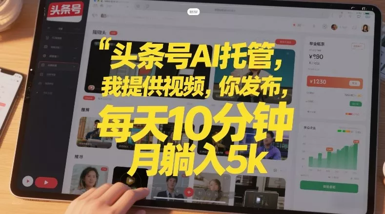 头条号AI托管，我提供视频，你发布，每天10分钟，月躺入5k+【揭秘】 - 付费阅读