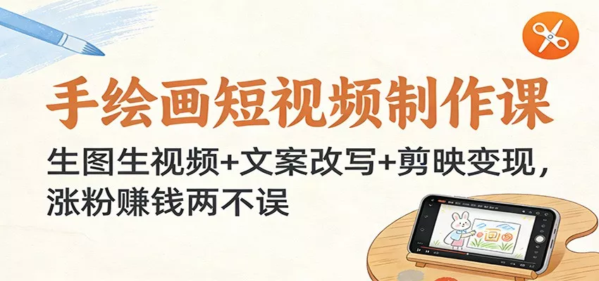 手绘画短视频制作课：生图生视频+文案改写+剪映变现，涨粉赚钱两不误 - 付费阅读