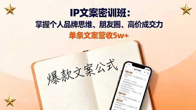 IP文案密训班：掌握个人品牌思维、朋友圈、高价成交力，单条文案营收5w+ - 付费阅读