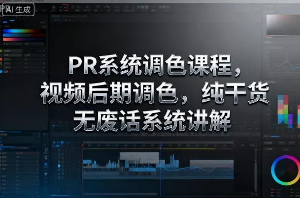 PR系统调色课程，视频后期调色，纯干货无废话系统讲解 - 付费阅读