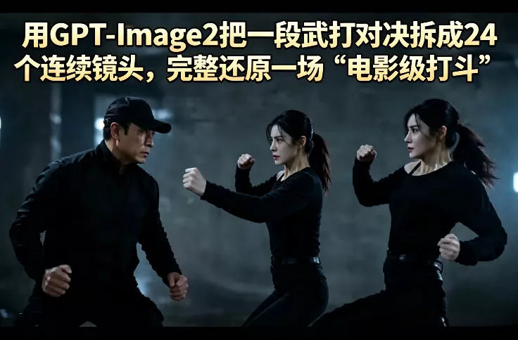 用GPT-Image2把一段武打对决拆成24个连续镜头，完整还原一场“电影级打斗” - 付费阅读