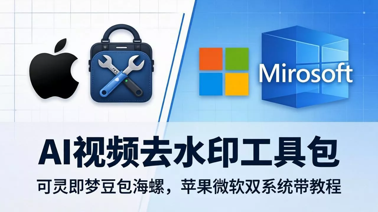 AI视频去水印工具包：可灵即梦豆包海螺，苹果微软双系统带教程 - 付费阅读