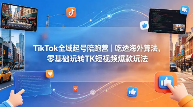 TikTok全域起号陪跑营｜吃透海外算法，零基础玩转TK短视频爆款玩法 - 付费阅读