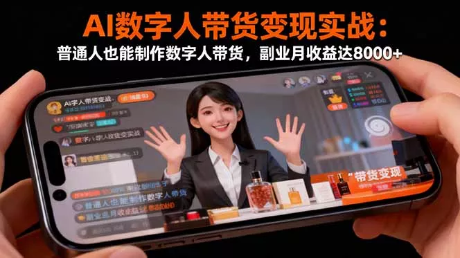AI数字人带货变现实战：普通人也能制作数字人带货，副业月收益达8000+ - 付费阅读
