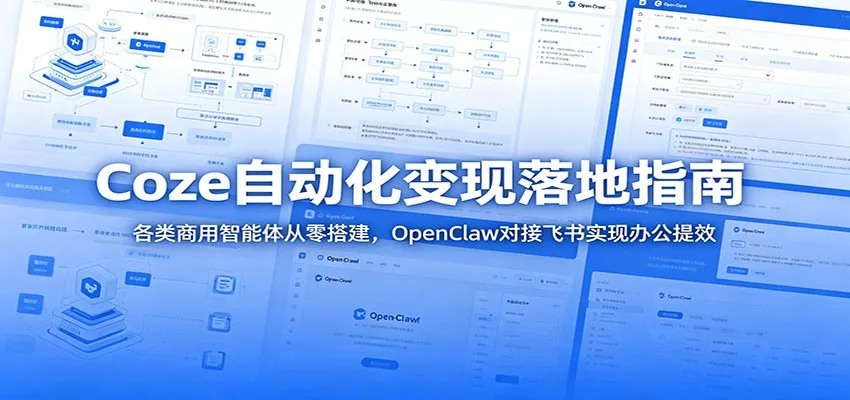 Coze自动化变现落地指南：各类商用智能体从零搭建，OpenClaw对接飞书实现办公提效 - 付费阅读