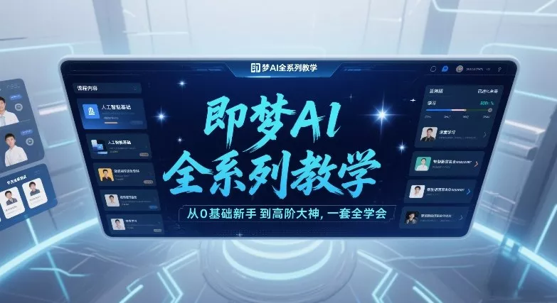 即梦AI全系列教学，从0基础新手到高阶大神，一套全学会 - 付费阅读