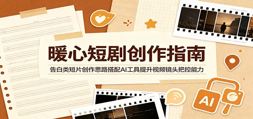 暖心短剧创作指南：告白类短片创作思路搭配AI工具提升视频镜头把控能力 - 付费阅读