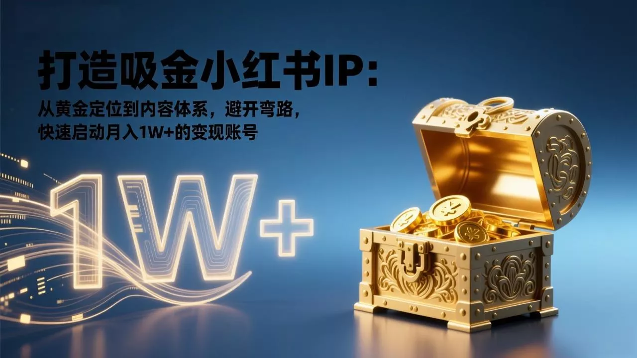 打造吸金小红书IP：从黄金定位到内容体系，避开弯路，快速启动月入1W+的变现账号 - 付费阅读