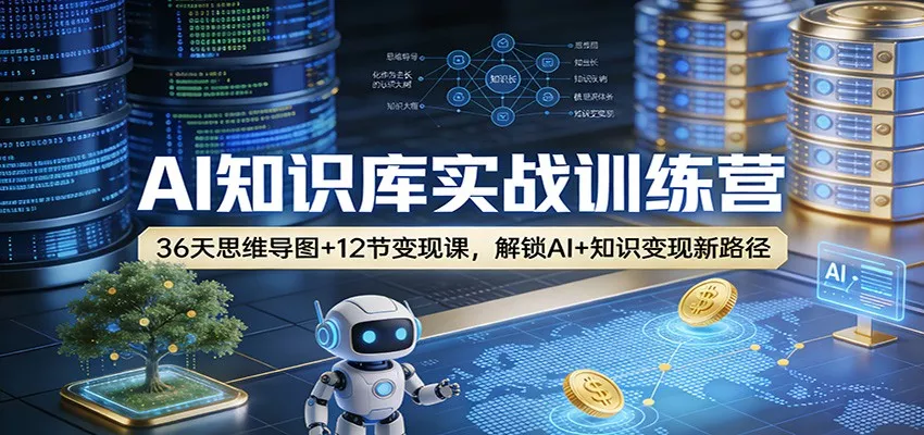AI知识库实战训练营：36天思维导图+12节变现课，解锁AI+知识变现新路径 - 付费阅读