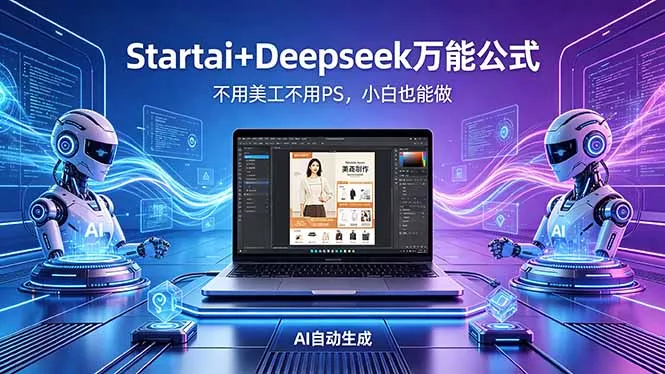 AI自动做电商详情页：Startai+Deepseek万能公式，不用美工不用PS，小白也能做 - 付费阅读