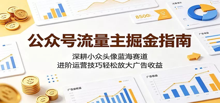 公众号流量主掘金指南：深耕小众头像蓝海赛道，进阶运营技巧轻松放大广告收益 - 付费阅读