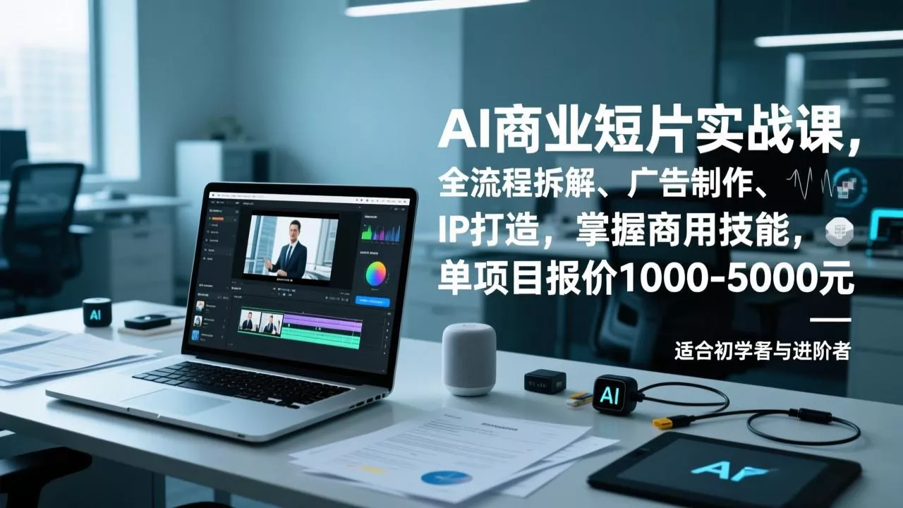 AI商业短片实战课，全流程拆解、广告制作、IP打造，掌握商用技能，单项目报价1000-5000元 - 付费阅读
