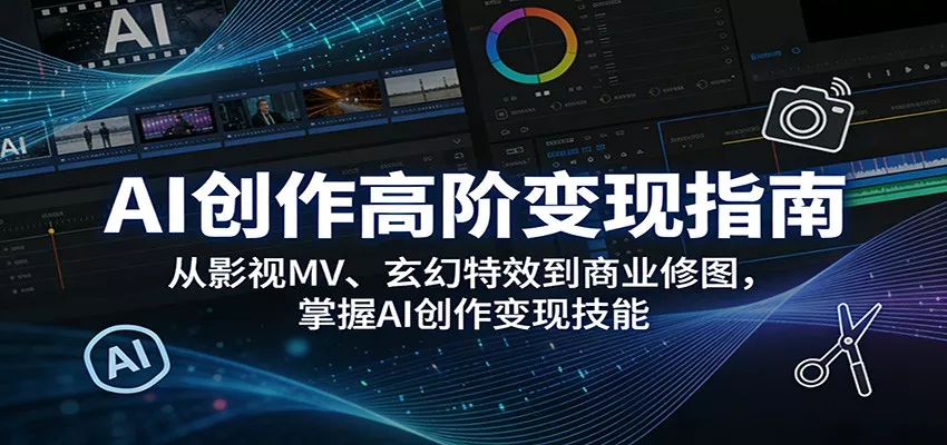 AI创作高阶变现指南：从影视MV、玄幻特效到商业修图，掌握AI创作变现技能 - 付费阅读