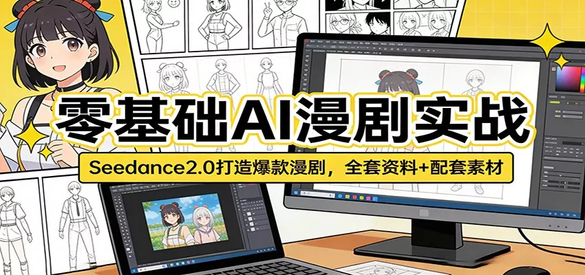零基础AI漫剧实战：Seedance2.0打造爆款漫剧，全套资料+配套素材 - 付费阅读