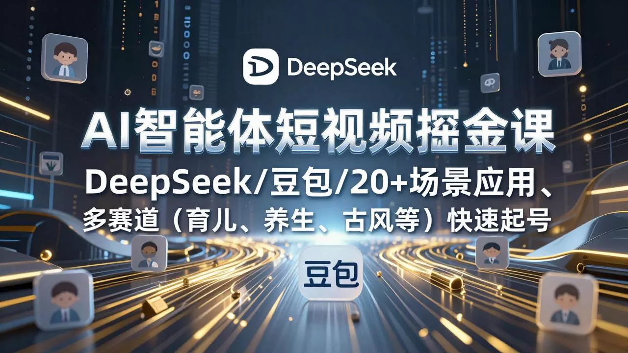 AI智能体短视频掘金课，DeepSeek/豆包/20+场景应用、多赛道(育儿、养生、古风等 - 付费阅读