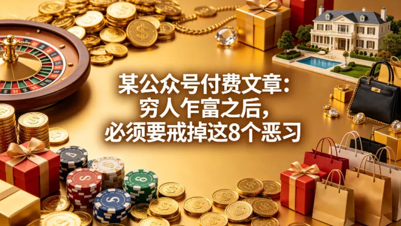 某公众号付费文章：穷人乍富之后，必须要戒掉这8个恶习 - 付费阅读