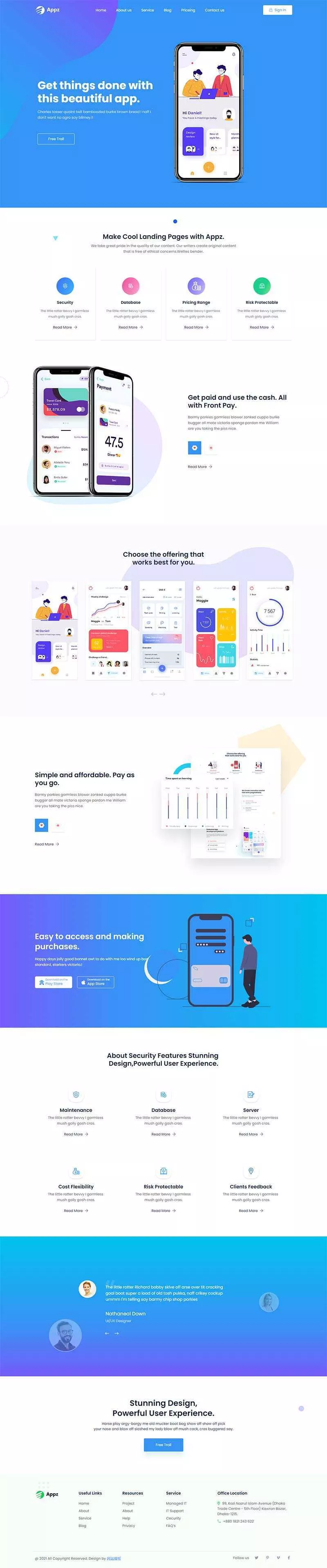 bootstrap手机app应用软件官网HTML5模板 - 付费阅读