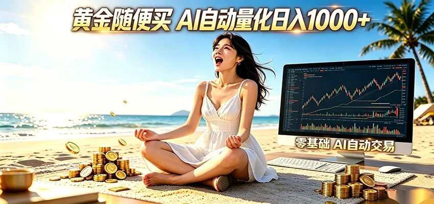 黄金随便买？AI自动外汇量化交易 在家当皇帝 日入1000+ - 付费阅读