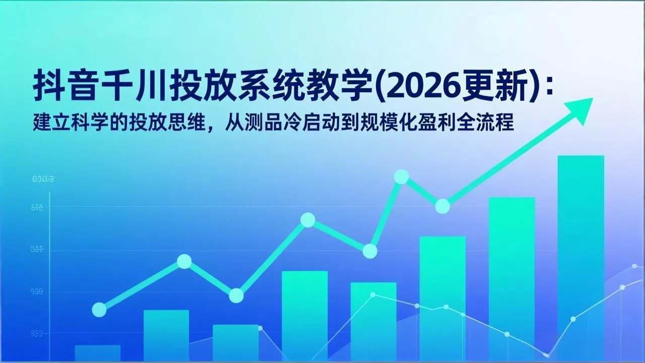 抖音千川投放系统教学(2026更新 - 付费阅读