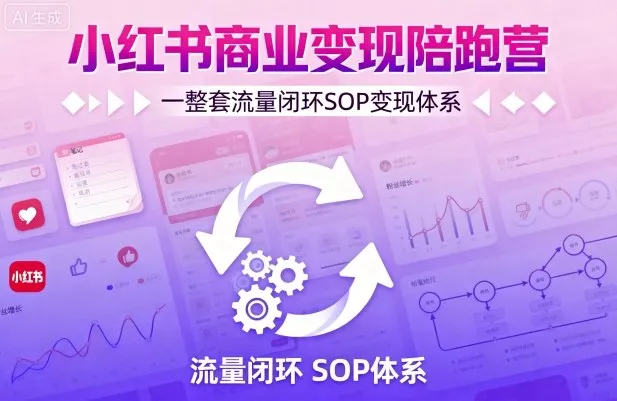 小红书商业变现陪跑营，轻IP矩阵 私域获客 聚光投流，一整套流量闭环SOP变现体系 - 付费阅读