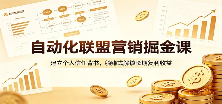 自动化联盟营销掘金课：建立个人信任背书，躺赚式解锁长期复利收益 - 付费阅读