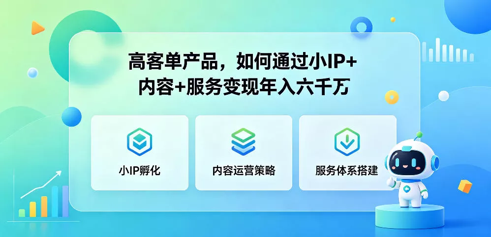 高客单产品，如何通过小IP+内容+服务变现年入六干W - 付费阅读