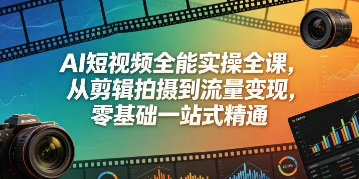 AI短视频全能实操全课，从剪辑拍摄到流量变现，零基础一站式精通 - 付费阅读