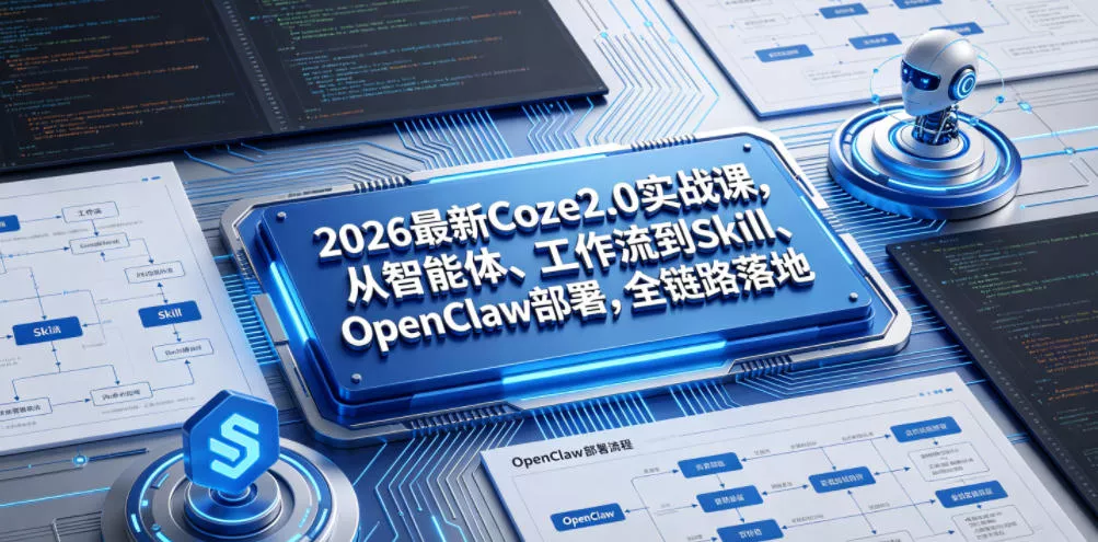 2026最新Coze2.0实战课，从智能体、工作流到Skill、OpenClaw部署，全链路落地 - 付费阅读