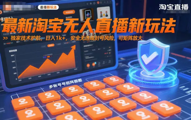 最新淘宝无人直播新玩法，独家技术护航，日入1k+，安全无违规封号风险，可矩阵放大【揭秘】 - 付费阅读