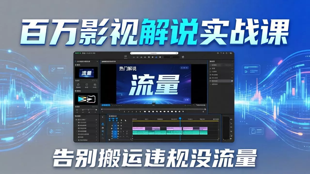 百万影视解说实战课：告别搬运违规没流量，AI文案+配音+剪映，做出能上热门的解说视频 - 付费阅读