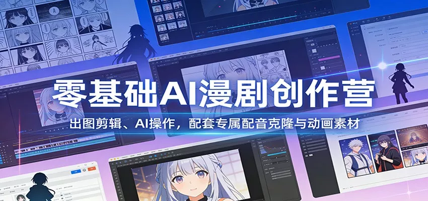 零基础AI漫剧创作营：出图剪辑、AI操作，配套专属配音克隆与动画素材 - 付费阅读