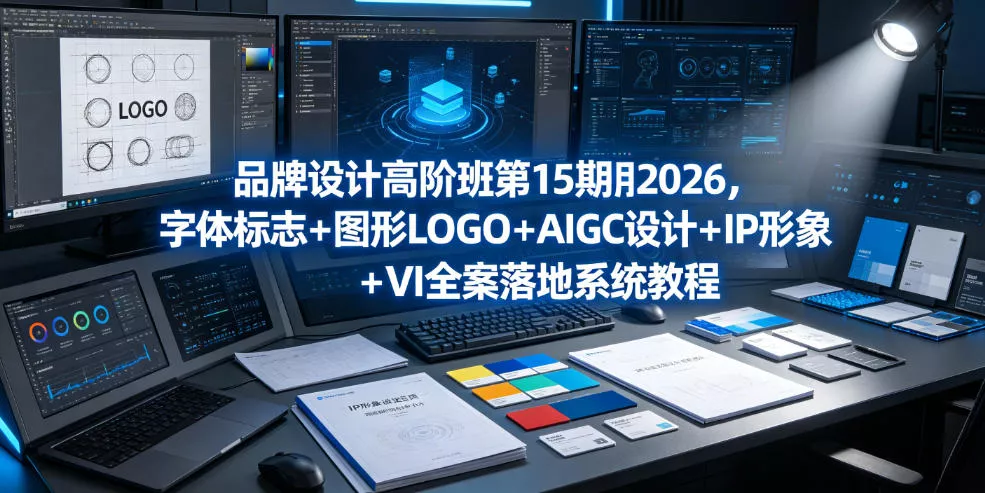 品牌设计高阶班第15期2026，字体标志＋图形LOGO＋AIGC设计＋IP形象＋VI全案落地系统教程 - 付费阅读