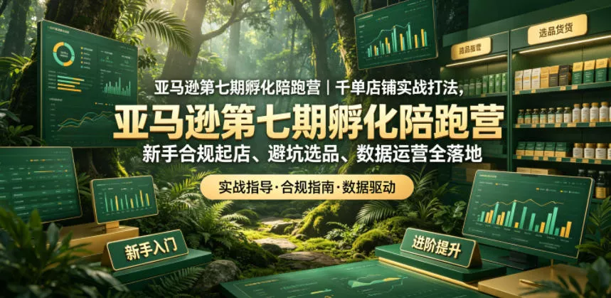 亚马逊第七期孵化陪跑营｜千单店铺实战打法，新手合规起店、避坑选品、数据运营全落地(更新0625) - 付费阅读