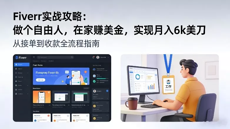 Fiverr实战攻略，做个自由人，在家賺美金，实现月入6k美刀 - 付费阅读
