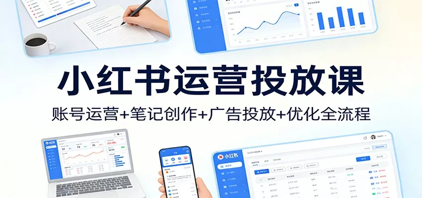 小红书运营投放课：账号运营+笔记创作+广告投放+优化全流程 - 付费阅读