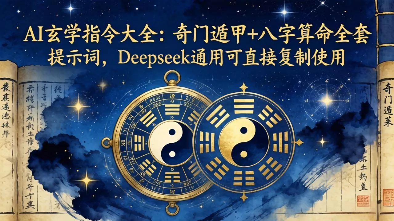 AI玄学指令大全：奇门遁甲+八字算命全套提示词，Deepseek通用可直接复制使用 - 付费阅读