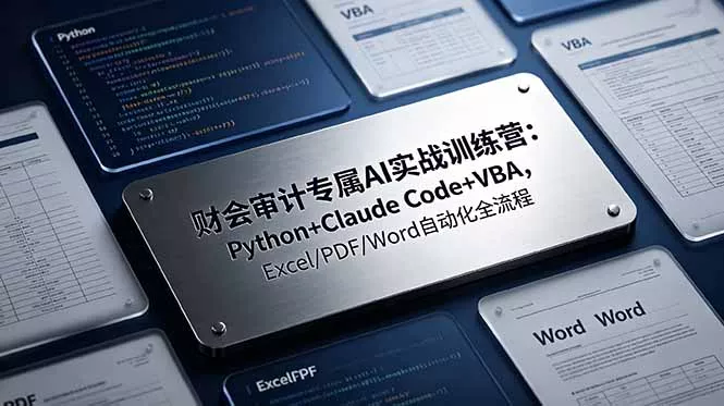 财会审计专属 AI实战训练营：Python+Claude Code+VBA，Excel/PDF/Word自动化全流程 - 付费阅读