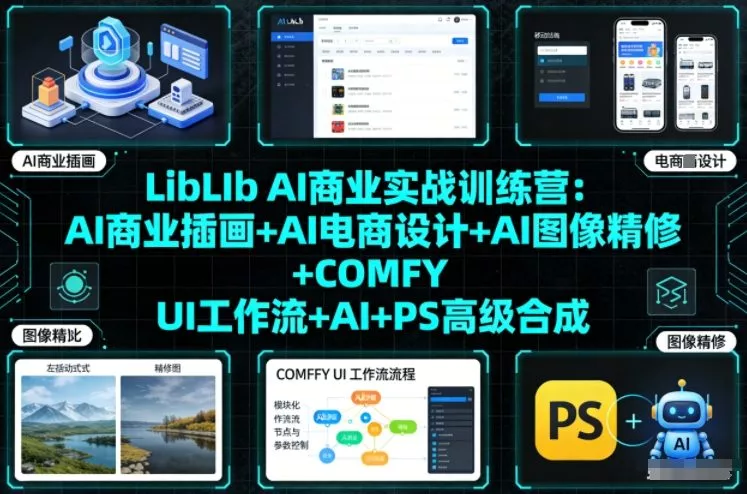 LibLIb AI商业实战训练营：AI商业插画+AI电商设计+AI图像精修+COMFY UI工作流+AI+PS高级合成 - 付费阅读