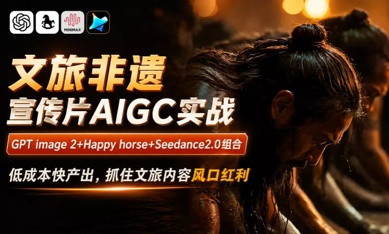 文旅非遗宣传片AIGC实战，GPT image 2+Happy horse+Seedance2.0组合，低成本快产出，抓住文旅内容风口红利 - 付费阅读